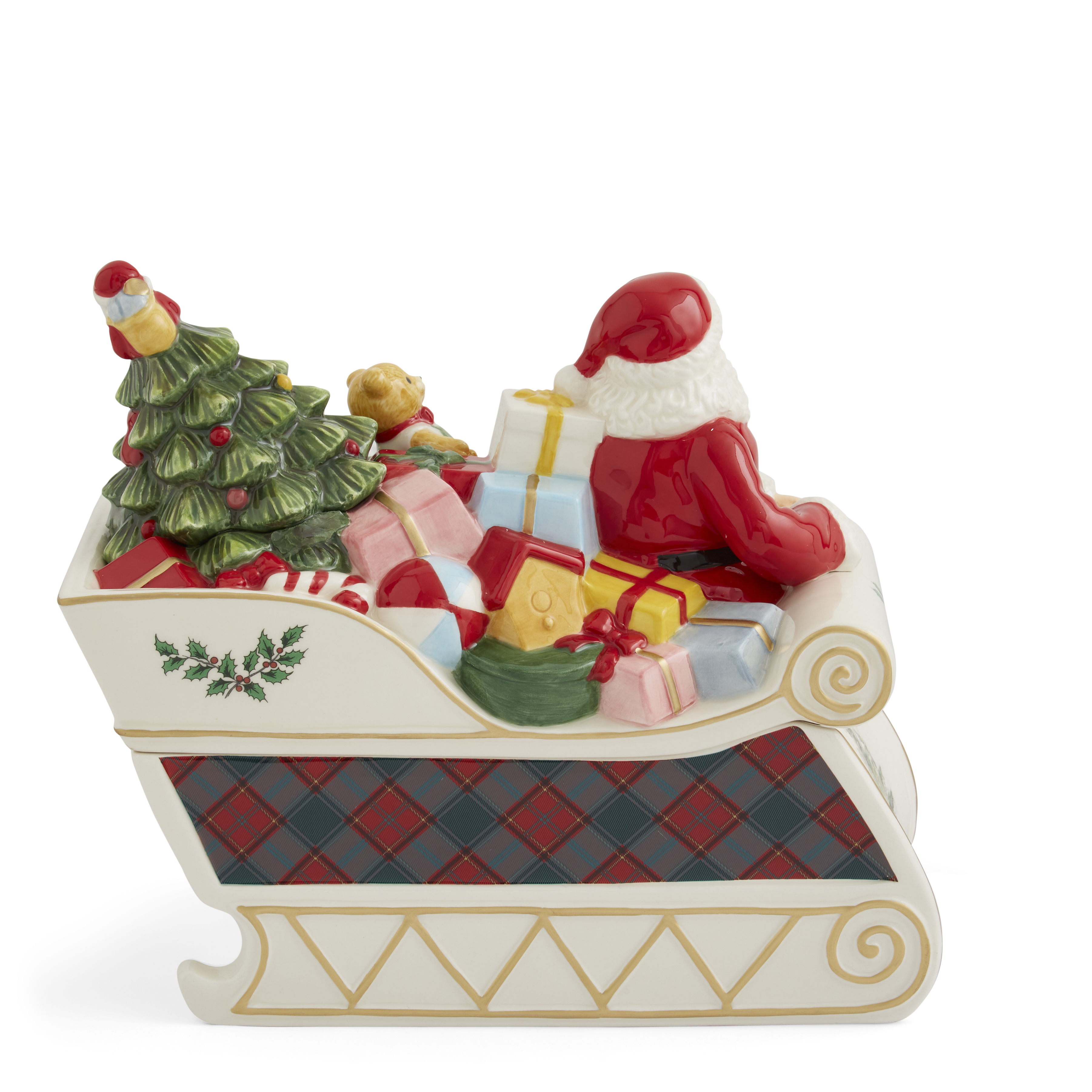 Christmas Tree Santa In Sleigh Cookie Jar image number null